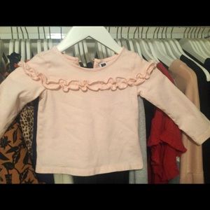 Janie and Jack pink ruffled long sleeved top size 2T